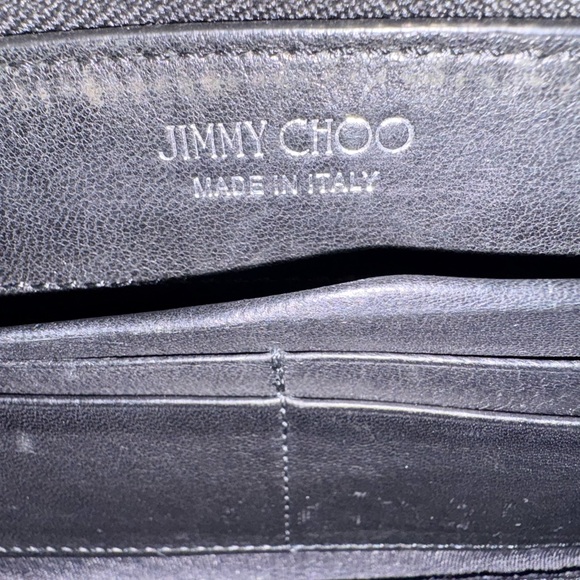 Jimmy Choo Filipa Black Wallet with Silver Star Studs - Picture 11 of 12